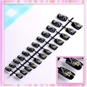   Nail Art Sticker Handmade Carve Patterns Artificial Nail B0077 Beauty