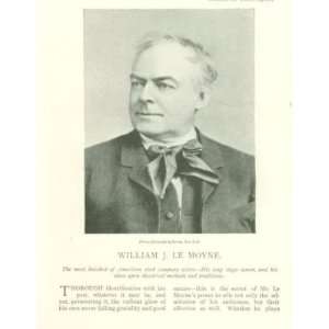  1895 American Actor William J Le Moyne illustrated 