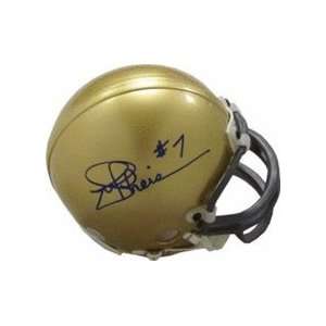   Theismann Autographed Notre Dame Fighting Irish Mini Football Helmet