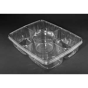 Wilkinson 4 Compartment 14 x 11 Catering Container with Clear Lid 5 