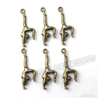 300x New Bronze Charms Greatest Gymnast Pendants 140840  