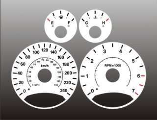 2005 2007 Jeep Liberty METRIC KM/H white gauges 05 07  