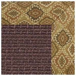   Coffee Sisal Rug with Earthen Tapestry Binding   5x8: Home & Kitchen