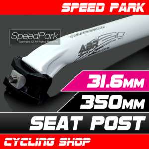 NEW ABR Alloy SEATPOST 31.6 x 350mm L   White / 305g  