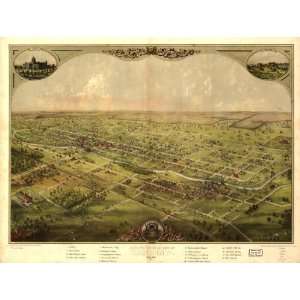  1866 Birds eye map city of Lansing, Michigan: Home 