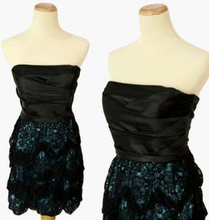 ROBERTA $100 Black Prom Club Evening Formal Dress NWT  