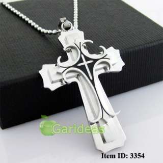   Stainless Steel Cross Chain Pendant Necklace New Item ID:3354  