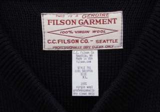 FILSON Co. Merino Virgin Worsted Wool 701 Guide Sweater, USA men 