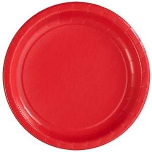 Candy Apple Red Paper Dinner Plates, 24 Pack:  Kitchen 