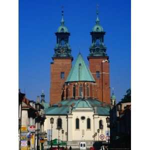 Double Towered 14th Century Cathedral, Gniezno, Wielkopolskie, Poland 