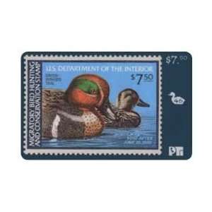   Card Duck Hunting Stamp Card #46 Void After 1980 Green Winged Teal