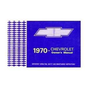   1970 CHEVROLET IMPALA FULL SIZE Owners Manual User Guide: Automotive