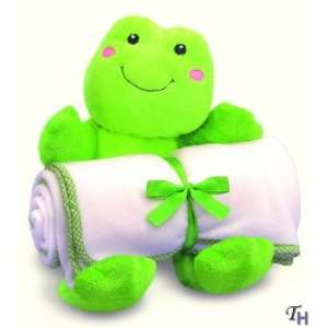  Russ Berrie Widdle Ones Frog & Fleece Blanket Gift Set 