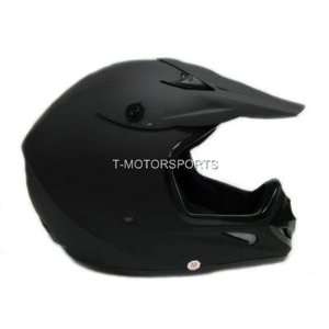   Black Motorcross ATV MX Off road Dirt Bike Helmet (Large): Automotive