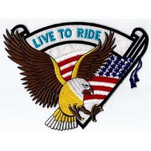  8 American Eagle  Live To Ride  American Flag US Flag 
