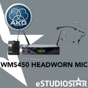 AKG WMS 450 WIRELESS HEAD SET MICROPHONE   SPORTS, ACTIVE SPEAKING 
