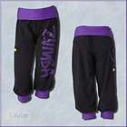 Brand New with tags ZUMBA UP DOWN CARGO CAPRI Pants LARGE Black, FREE 