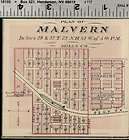 Malvern Iowa Street Map / Plan (Mills County); Authentic 1875 Item