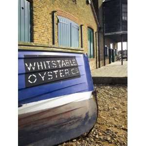 com Oyster Boat Outside the Oyster Stores on the Seafront, Whitstable 