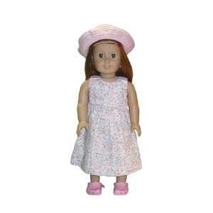  Toy Summer Print American Girl doll Dress and Hat: Toys 