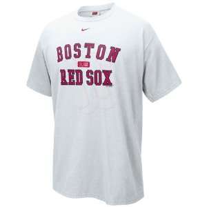  Nike Boston Red Sox White Play Ball T shirt: Sports 