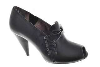 DKNYC Vera Peep Toe Womens Pump High Heels Black Designer Medium BHFO 