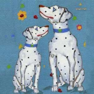   Black and White Dogs   Magnet, Dalmatian Magnet, 3x3