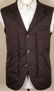BRUNELLO CUCINELLI COAT $4495 BROWN CASHMERE WITH BROWN VEST TRENCH 40 
