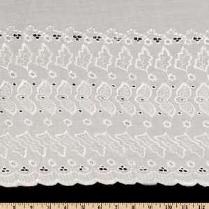  42 Wide Classic Eyelet White Fabric By The Yard: Arts 