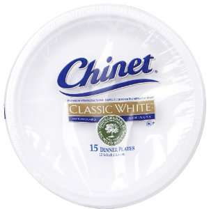  Chinet Classic White Dinner Plate, 10 3/8 15 ct: Health 