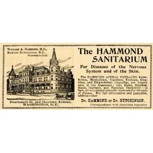  1895 Ad Hammond Sanitarium Dr Hutchinson Washington DC 