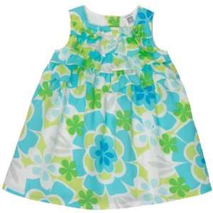   Carters Baby Girls 2 piece Blue Floral Ruffle Dress (24 Months): Baby