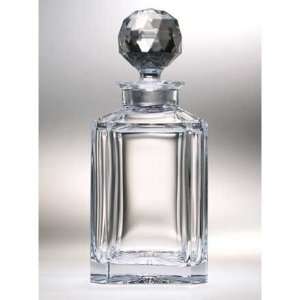    Clear Crystal Square Whiskey Decanter   1 Qt