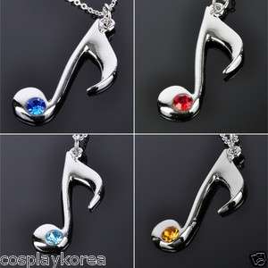 Vocaloid musical note necklace 4color pendant cosplay  