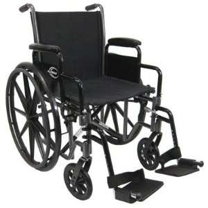 Lightweight Deluxe Wheelchair Seat Width: 16 x 16 (Narrow), Armrests 