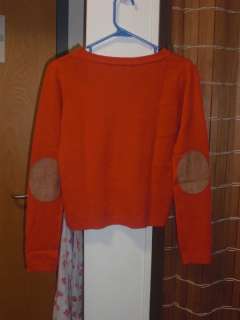   21 NWOT RED PULLOVER SWEATER ELBOW PATCHES PADS SIZE SMALL NEVER WORN
