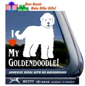 Love My Goldendoodle Window Decal Sticker DC777HEA  