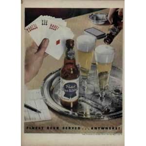 Playing Cards   Whatll You Have? .. 1951 Pabst Blue Ribbon Beer Ad 