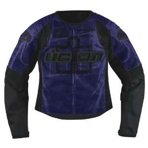  Icon Overlord Type 1 Womens Motorcycle Jacket Purple XL 