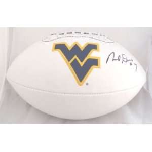  Noel Devine Signed West Virginia Logo Football JSA Sports 