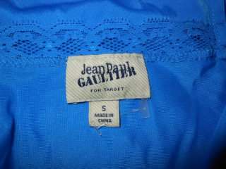NWOT Jean Paul Gaultier for target Royal Blue Lace trim long Camisole 