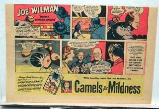 1940s Newspaper Sunday Comic Joe Wilman Bowling Ad  