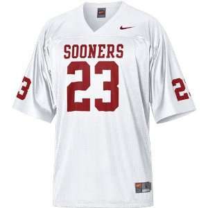 Nike Oklahoma Sooners #23 White Replica Football Jersey:  