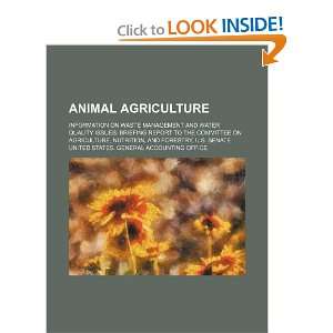  Animal agriculture: information on waste management and 
