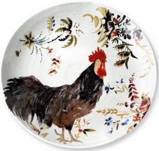 Williams Sonoma Exclusive Rooster Francais Large 16 Round Serving 