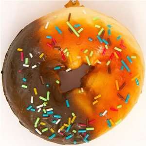   : big chocolate donut squishy charm colourful sprinkles: Toys & Games