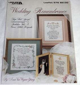 1987 Wedding Remembrance Cross Stitch Leisure Arts 576  