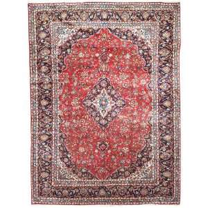  97 x 1211 Handmade Knotted Persian Kashan Semi antique 