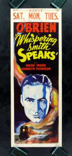 WHISPERING SMITH SPEAKS * AUSTRALIAN MOVIE POSTER 1935  