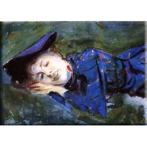  Violet Resting on the Grass 30x21 Streched Canvas Art by 